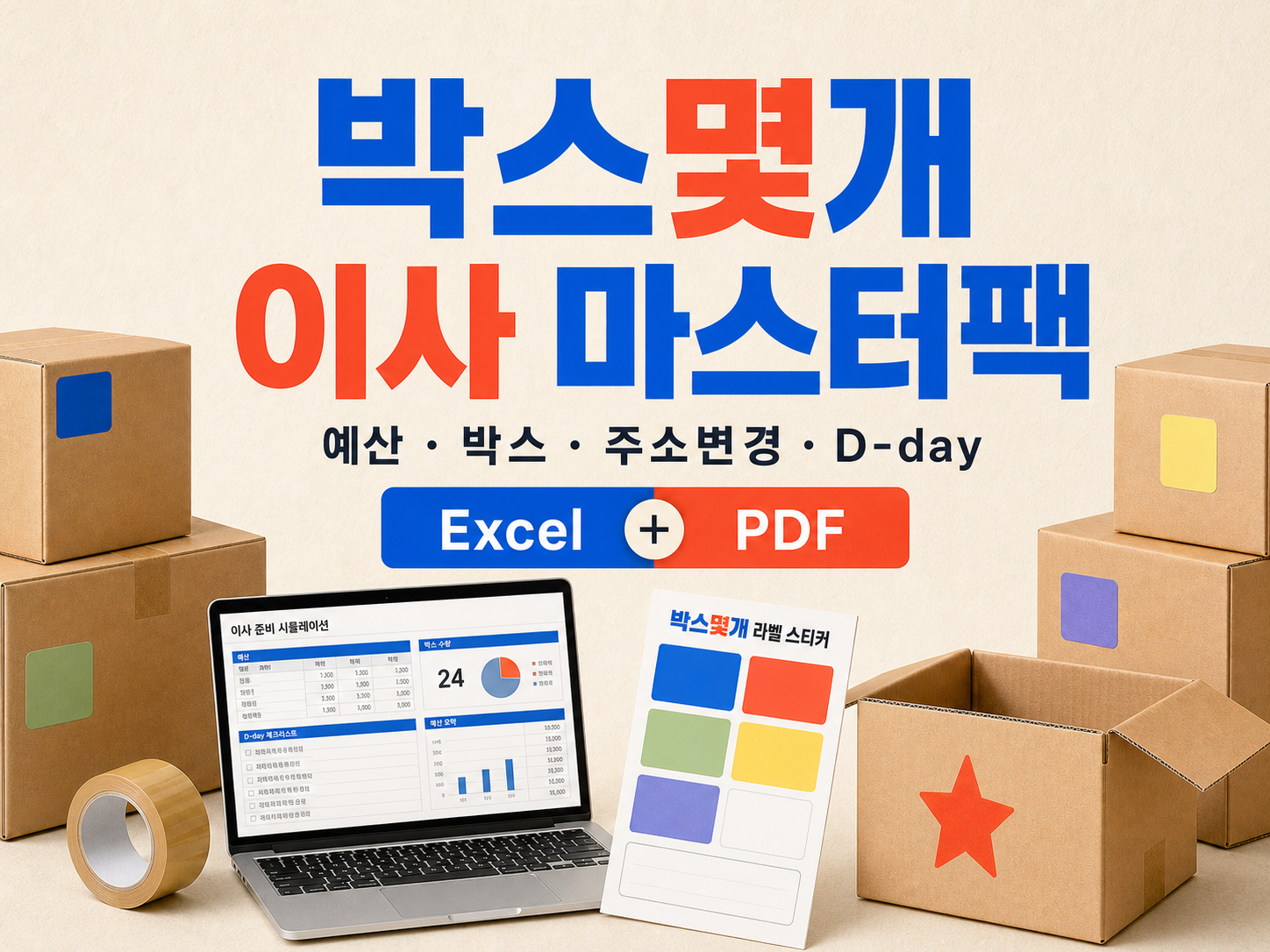 박스몇개 이사 마스터팩 미리보기